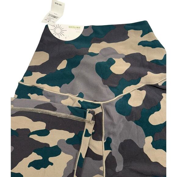 OFFLINE by Aerie High Rise Camo Leggings Size Small Scrunch Waistband NWT - Picture 8 of 9